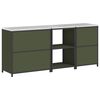 vidaXL Kitchen Storage Set 3 pcs Olive Green Cold-rolled Steel