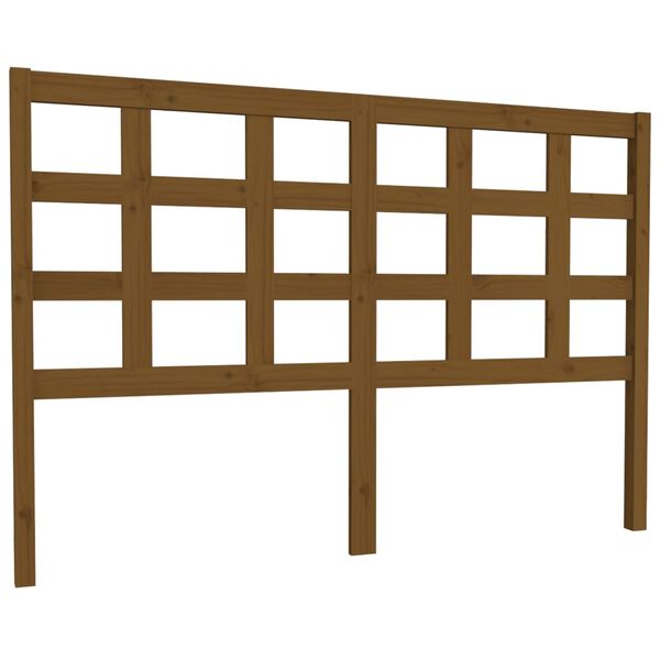 vidaXL Bed Headboard Honey Brown 145.5x4x100 cm Solid Wood Pine
