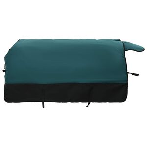 vidaXL Horse Blanket Dark Green and Black 75 cm Polyester