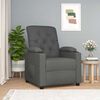 vidaXL Recliner Chair Dark Grey Fabric