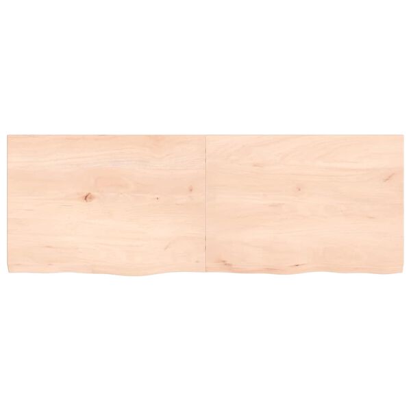 vidaXL Table Top 140x50x(2-4) cm Untreated Solid Wood Oak
