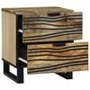 vidaXL Bedside Cabinet 2 pcs Brown 40 x 33 x 46 cm Solid Acacia wood