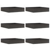 vidaXL Lawn Edging 6 pcs 60 x 60 x 13 cm Steel Black