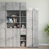vidaXL Slim Storage Cabinet Concrete Grey 30x42.5x225 cm Engineered Wood