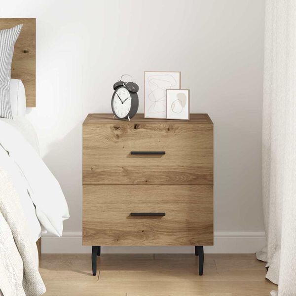 vidaXL Bedside Cabinet Artisan Oak 40 x 35 x 47.5 cm Engineered Wood