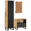 vidaXL 3 Piece Bathroom Furniture Set Solid Wood Rough Mango