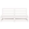 vidaXL Garden Middle Sofas 2 pcs White Solid Wood Pine