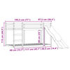 vidaXL Bunk Bed without Mattress with Slide and Curtains Pink 90x190 cm Single