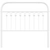vidaXL Metal Replace Headboard White 100 cm