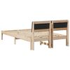 vidaXL Bed frame Brown and taupe 120 x 190 cm Solid pine wood