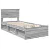 vidaXL Bed Frame Grey Sonoma 100 x 200 cm Engineered wood