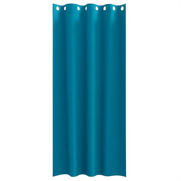 vidaXL Blackout Curtains with Rings 2 pcs Turquoise 225 x 140 cm