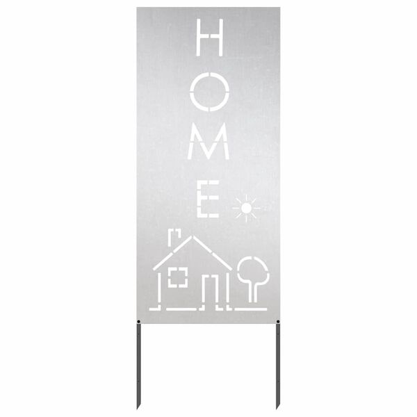 vidaXL Garden Privacy Screen Silver 50 x 140 cm Stainless steel