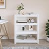 vidaXL Book Cabinet White 80x35x97 cm Solid Wood Pine