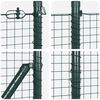 vidaXL Fence Post Green 10 x 1.2 m (25 x 25 mm mesh) Steel and PVC