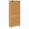 vidaXL Highboard 2 pcs Artisan Oak Engineered Wood and Glass