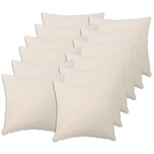 vidaXL Cushion Cover 12 pcs HEERLEN Cream 40 x 40 cm Boucl&eacute;
