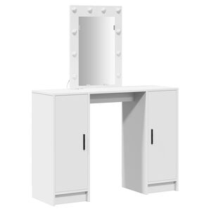vidaXL Dressing Table White 102 x 33 x 135 cm Engineered Wood