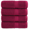 vidaXL Premium Wash Towels "SOLUND" 4 pcs Bordeaux 30x30 cm 600 gsm