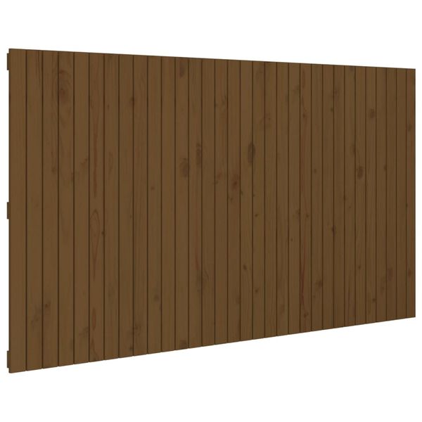 vidaXL Wall Headboard Honey Brown 204x3x110 cm Solid Wood Pine