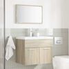 vidaXL 2 Piece Bathroom Furniture Set Sonoma Oak Engineered Wood