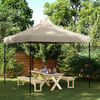 vidaXL Party Tent Folding Taupe 292 x 292 x 315 cm Oxford Fabric