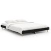 vidaXL Bed Frame without Mattress Black 140x190 cm Engineered Wood