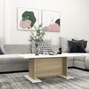 vidaXL Coffee Table White and Sonoma Oak 103.5x60x40 cm Engineered Wood
