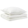 vidaXL Duvet and Pillow Set 2 pcs 155x200 cm Summer 140 GSM Wool White