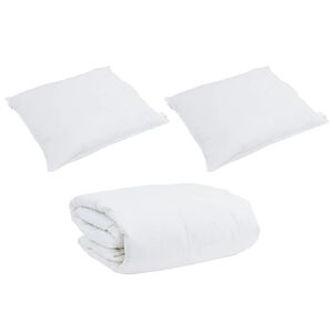 vidaXL Duvet Set with Pillow 3 pcs White Down Feather