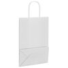 vidaXL Paper Bags 250 pcs with Handles White 21x11x31 cm