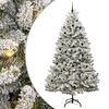 vidaXL Artificial Hinged Christmas Tree Green and White 300 cm