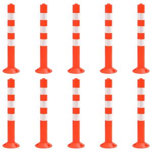 vidaXL Traffic Control Bollards 10 pcs 75 cm PE
