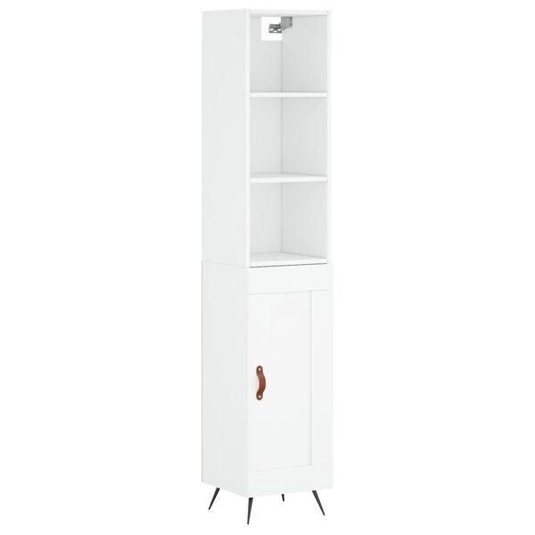 vidaXL Highboard White 34.5x34x180 cm Engineered Wood