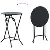 vidaXL Bistro Set Folding 3 pcs Anthracite Steel