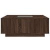 vidaXL Coffee Table with Infinity LED Brown Oak 100x100x40 cm