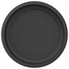 vidaXL Round Flower Tray 24 pcs Black &Oslash; 19 x 2 cm Plastic