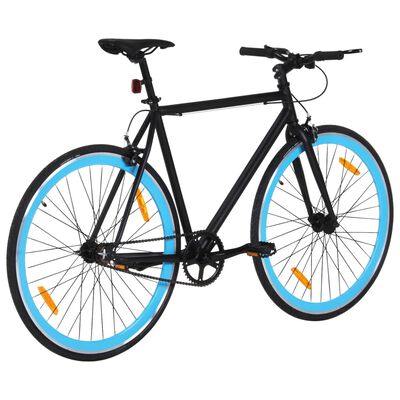 vidaXL Fixed Gear Bike Black and Blue 700c 51 cm