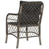 vidaXL Garden Chairs with Cushions 2 pcs Grey Poly Rattan