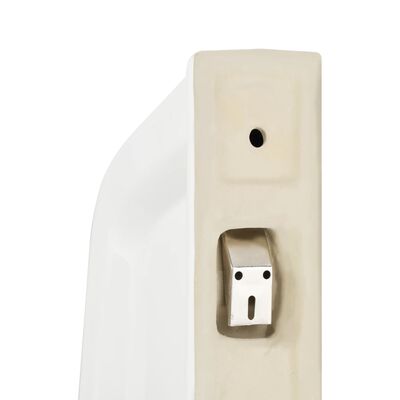 vidaXL Wall-mounted Urinal Privacy Screen Ceramic White