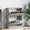 vidaXL Shoe Cabinet Concrete Grey 63x24x81 cm Engineered Wood