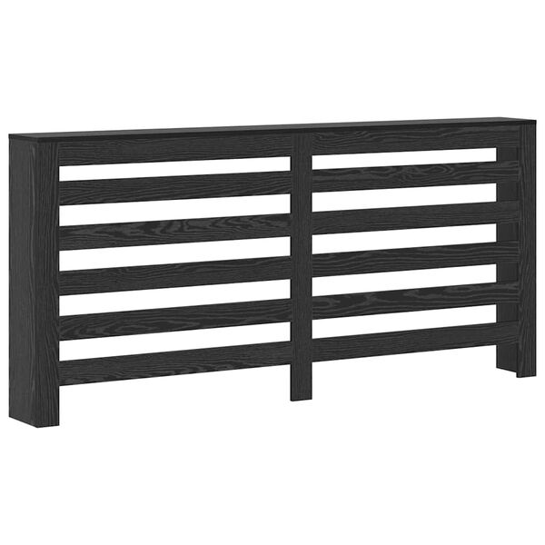 vidaXL Radiator Cover Black Oak 175 x 20 x 82 cm