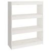 vidaXL Book Cabinet/Room Divider White 80x30x103,5 cm Solid Wood Pine