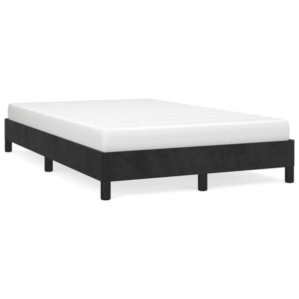 vidaXL Bed Frame without Mattress Black 120x190 cm Small Double Velvet