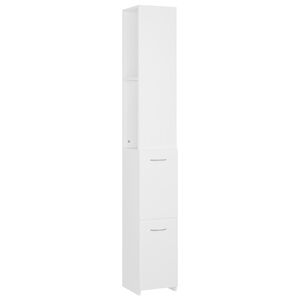vidaXL Bathroom Cabinet | White | Engineered wood | 170 cm tall | Simple