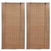 vidaXL Bamboo Roller Blinds 2 pcs 100 x 160 cm Brown