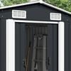 vidaXL Garden Shed 257x392x181 cm Metal Anthracite