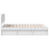 vidaXL Bed Frame with Headboard White 140 x 190 cm Solid Pine Wood