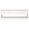 vidaXL TV Cabinet White 110.5x34x40 cm Solid Wood Pine