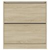 vidaXL Shoe Cabinet Sonoma Oak 80x21x87.5 cm Engineered Wood